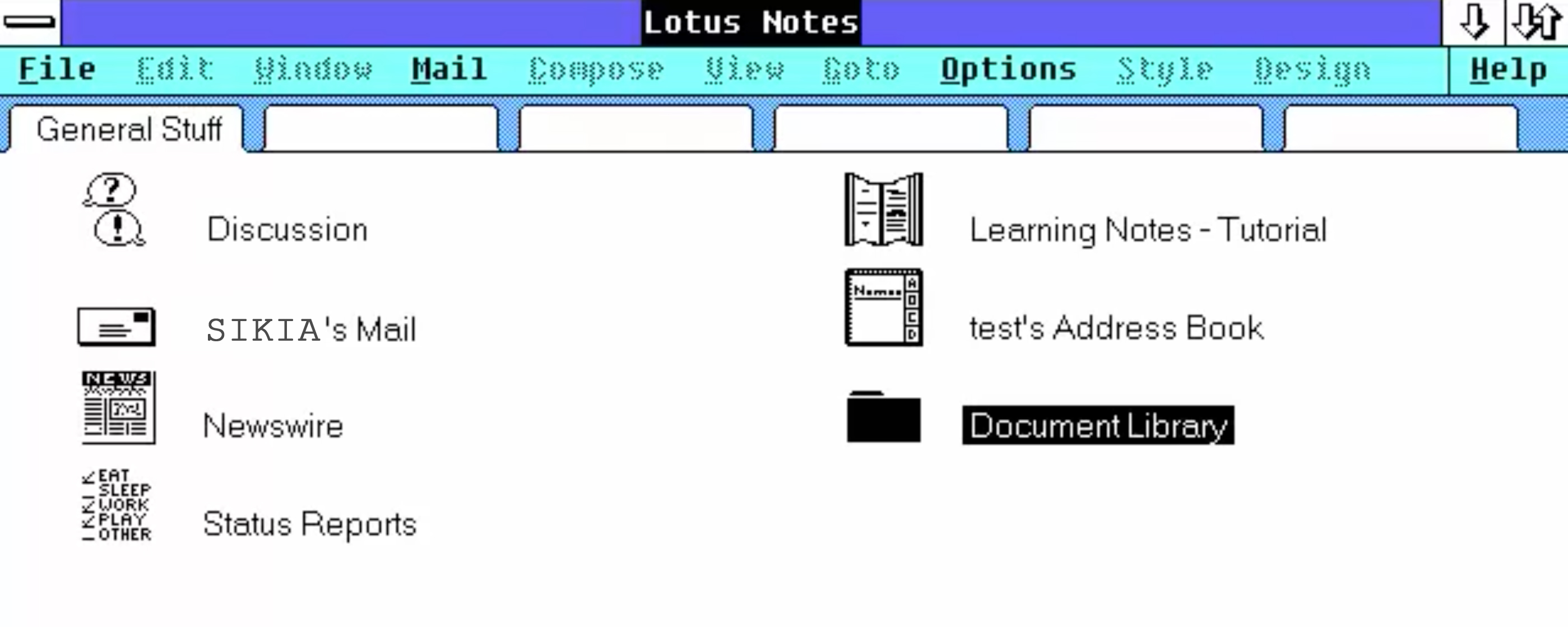 Lotus Notes Version 1.0
